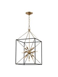 Glendale 20 1/4 inch Pendant in Aged Brass.